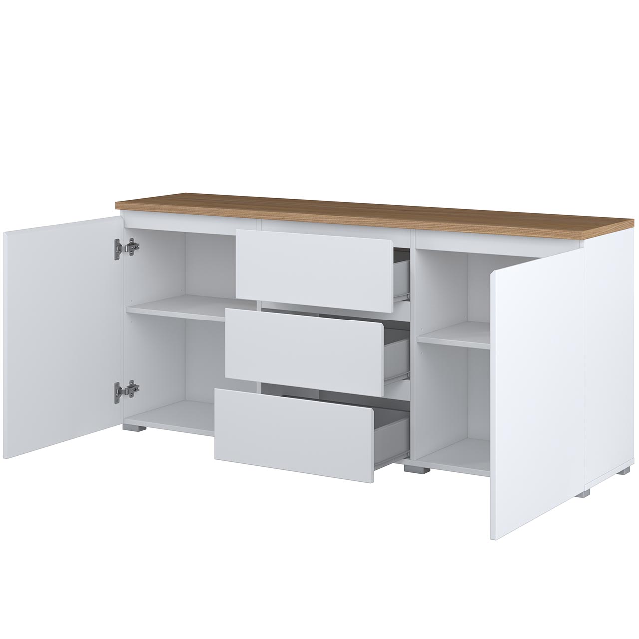 Komoda MUDO 26 biały / dąb mauvella - obrazek 4