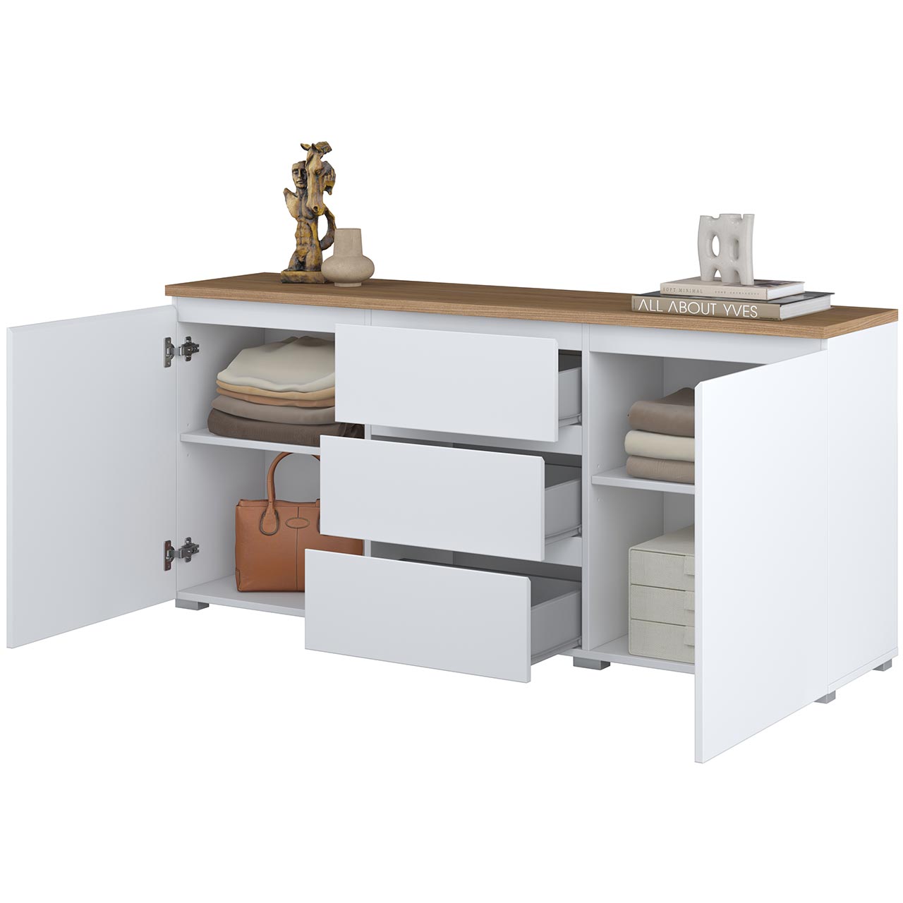 Komoda MUDO 26 biały / dąb mauvella - obrazek 5