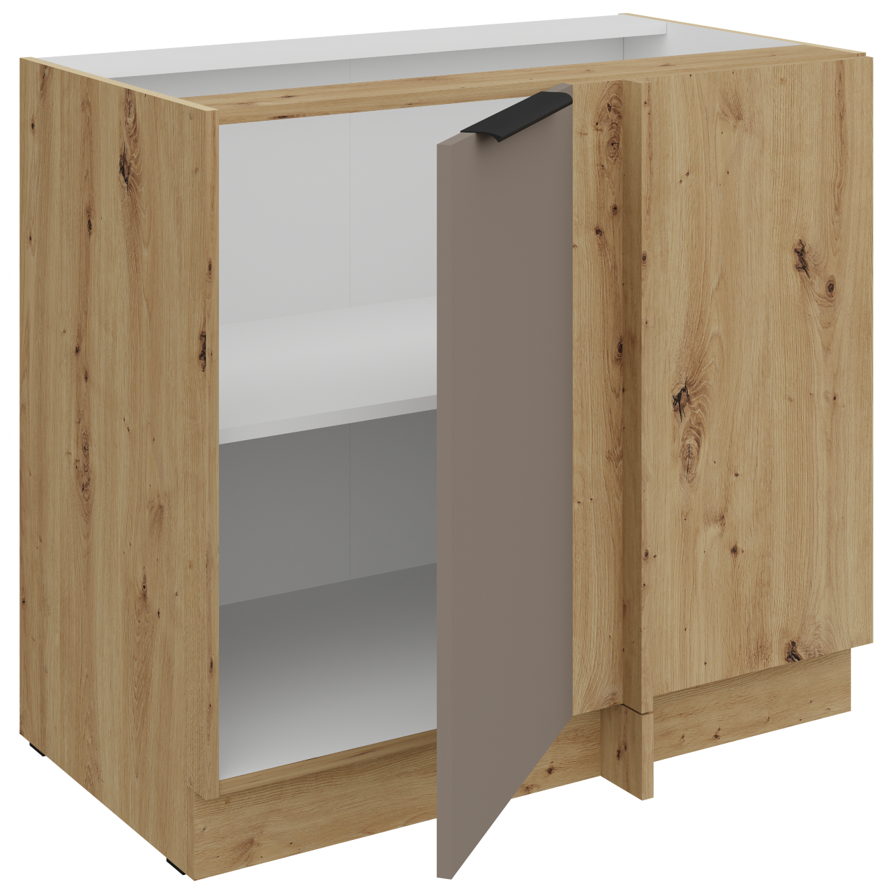 Szafka dolna narożna 105 ERIS 15 dąb artisan / piaskowa szarość - obrazek 3