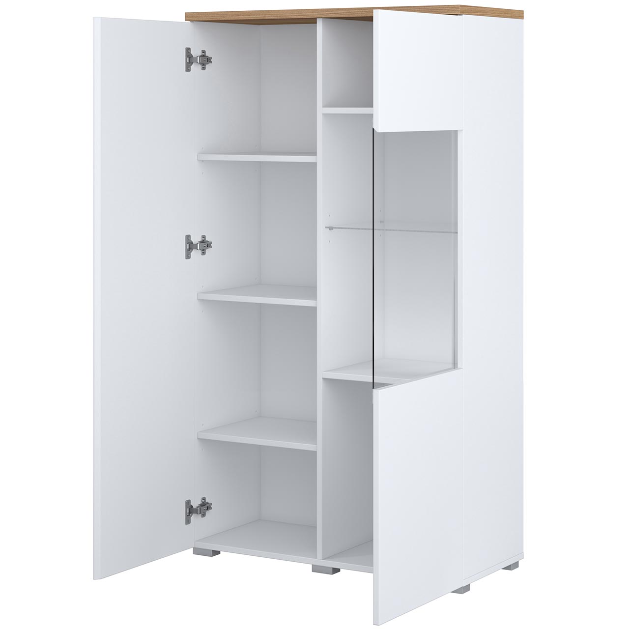 Witryna MUDO 44 biały / dąb mauvella - obrazek 4