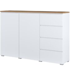 Komoda MUDO 45 biały / dąb mauvella