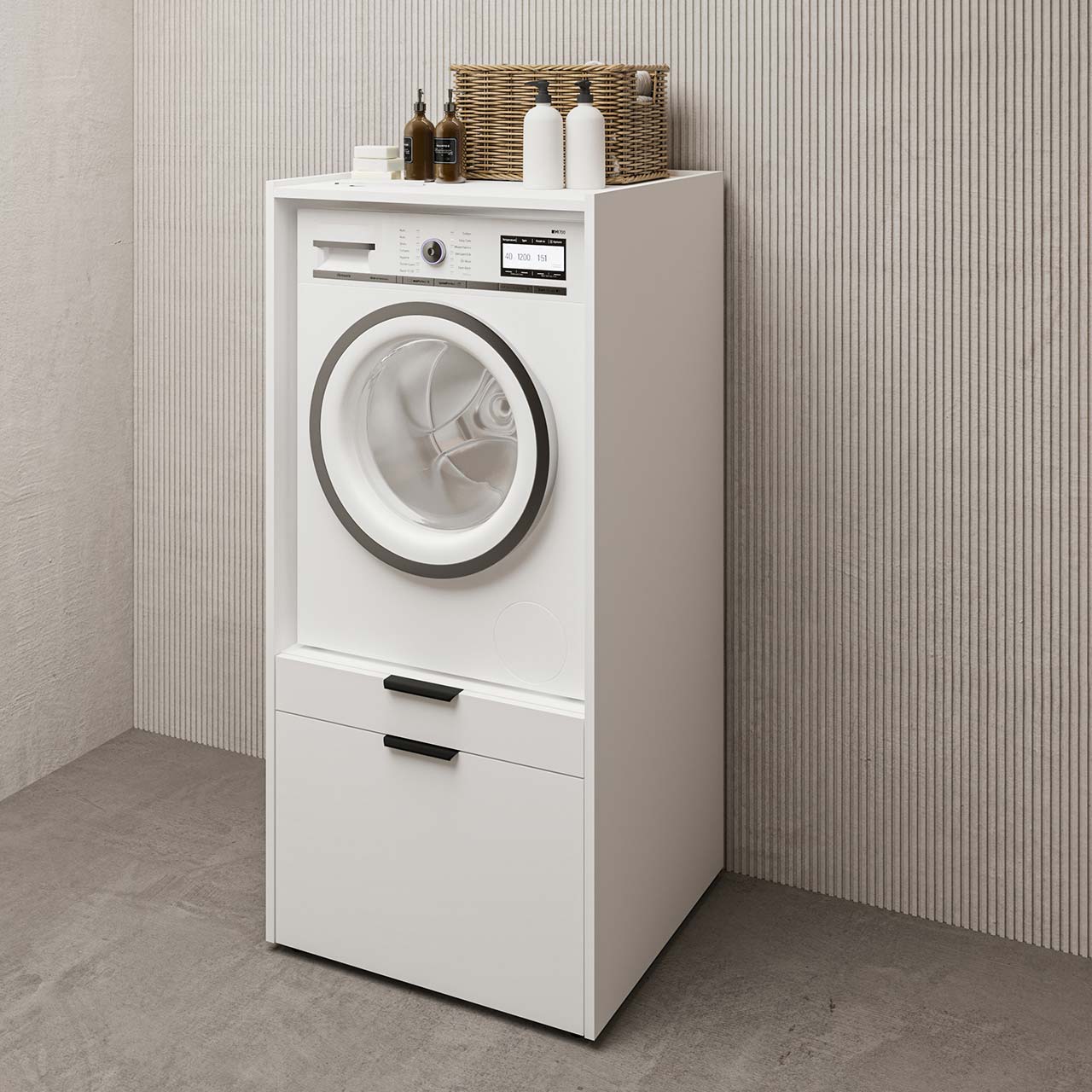 Zabudowa na pralkę / suszarkę VESA 60 biała - obrazek 7