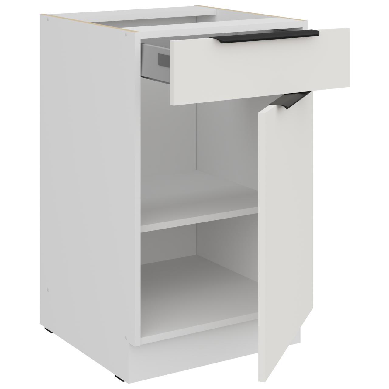 Szafka dolna z szufladą 50 ERIS 10 biały / biały mat - obrazek 3