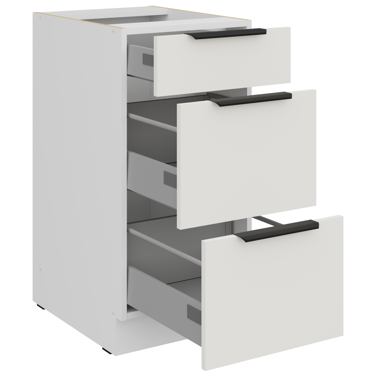 Szafka z szufladami 40 ERIS 11 biały / biały mat - obrazek 3