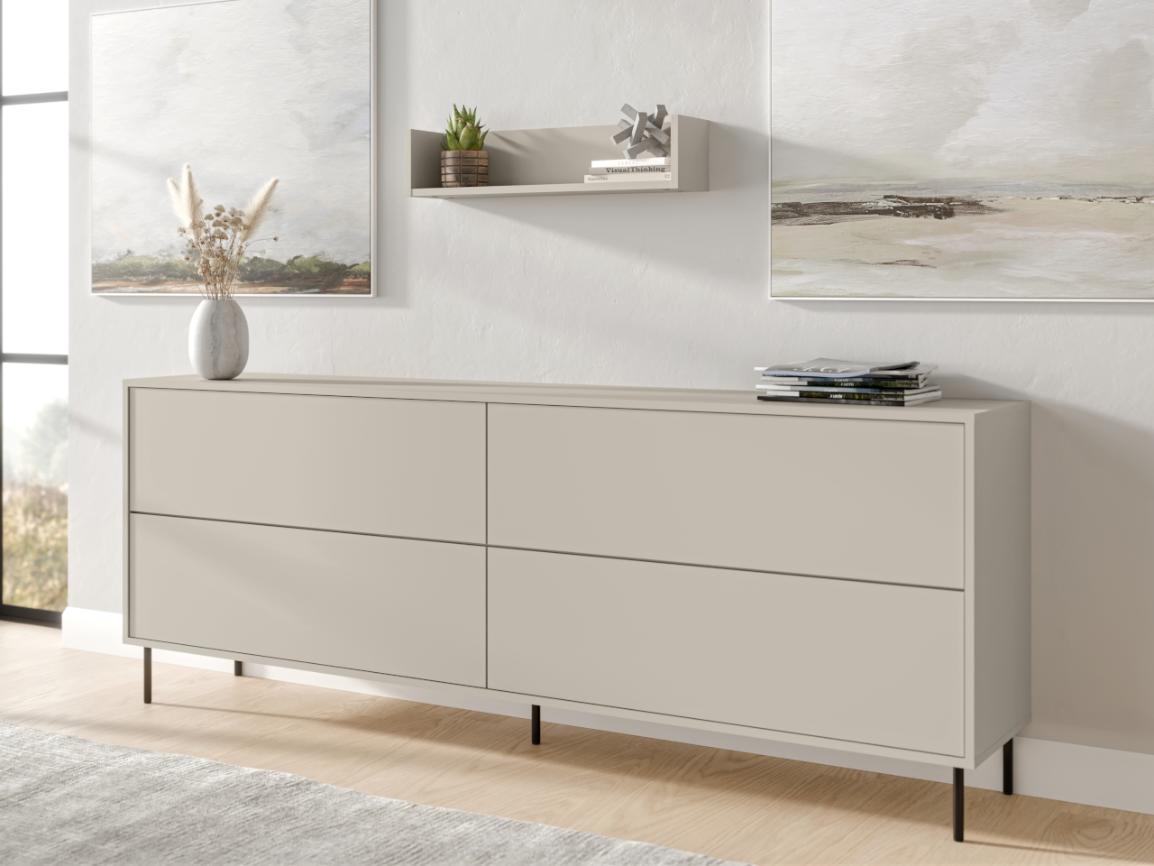 Komoda MELIS 200 4D kaszmir - obrazek 5