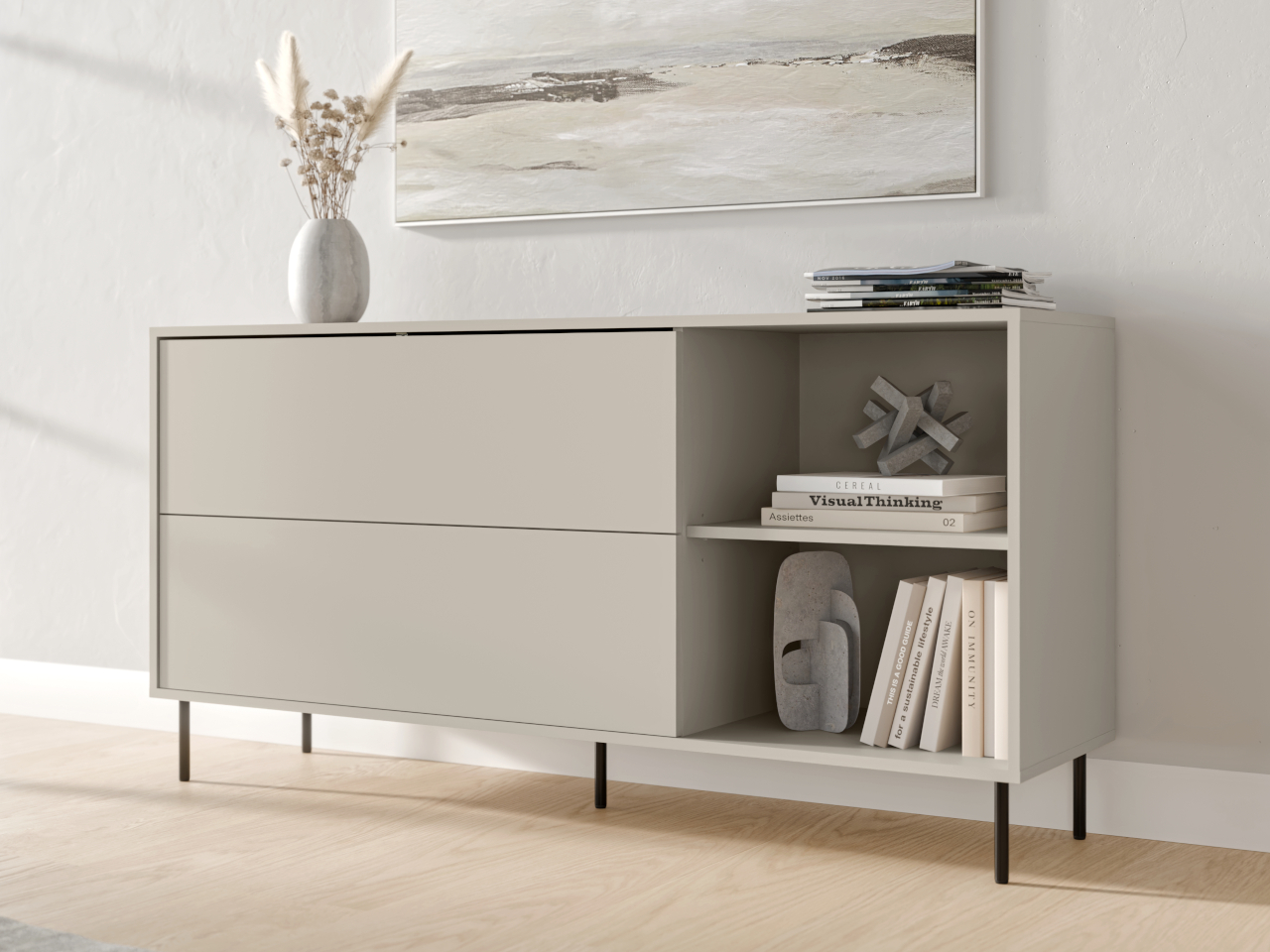 Komoda MELIS 150 2D2P kaszmir - obrazek 5