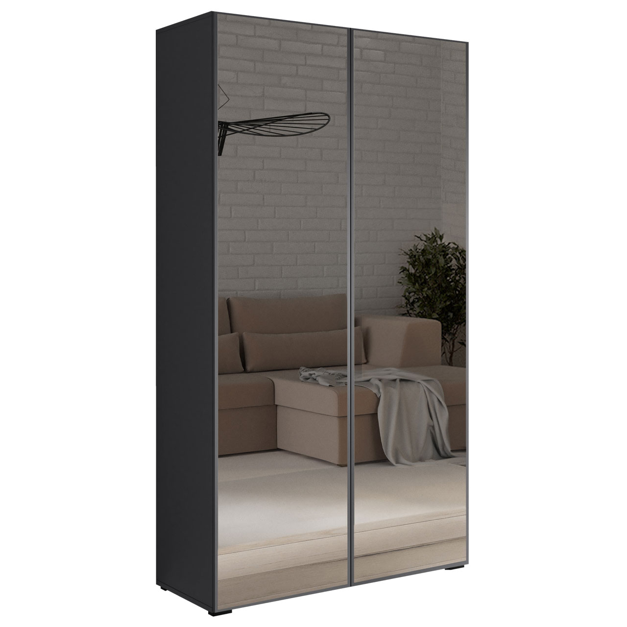 Szafa z lustrem CABO 2L 100 antracyt