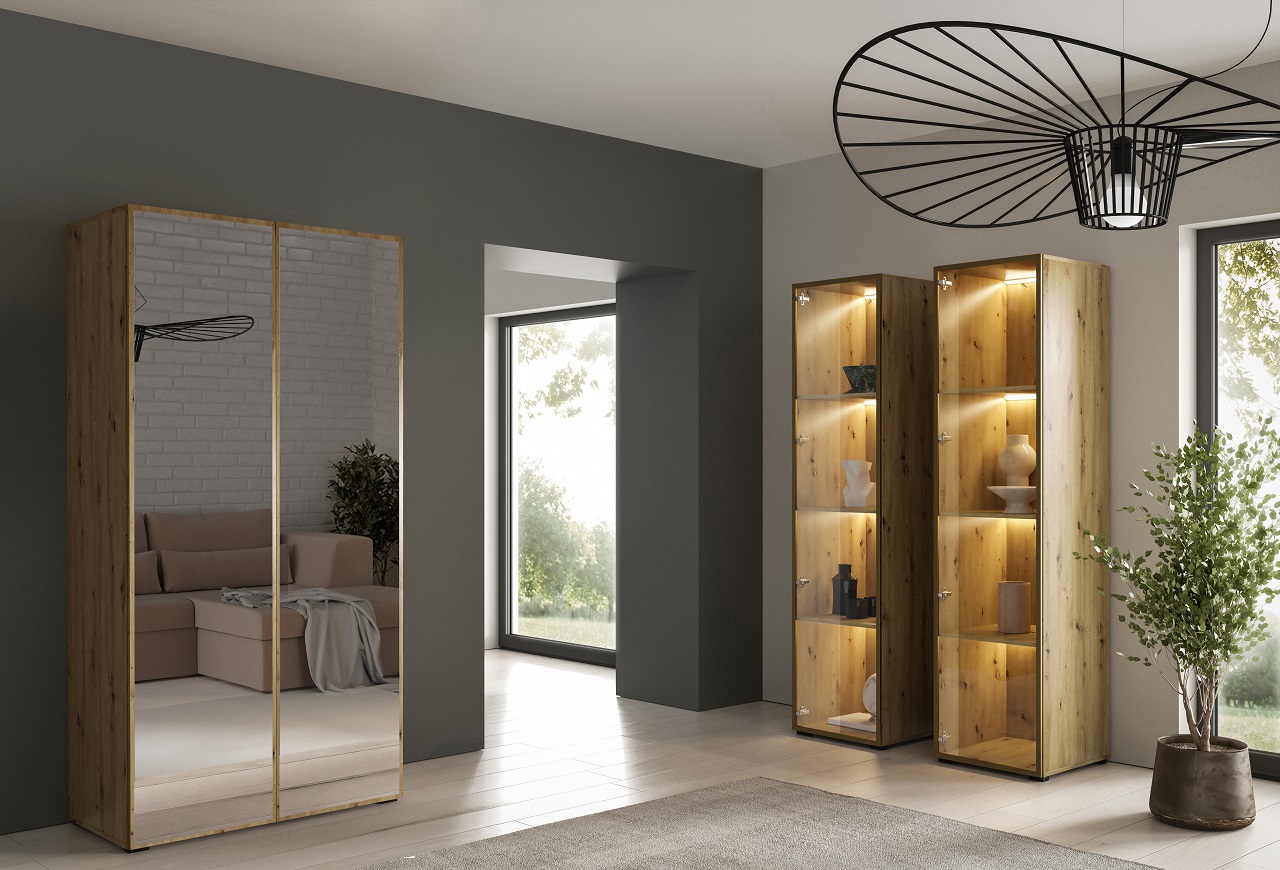 Szafa z lustrem CABO 2L 100 artisan - obrazek 4