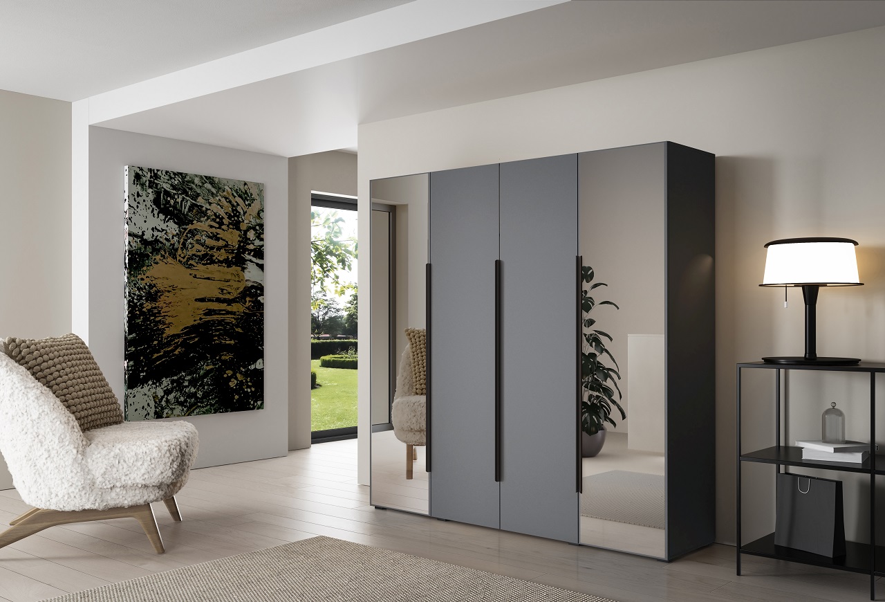 Szafa z lustrem CABO 2L 200 antracyt - obrazek 5