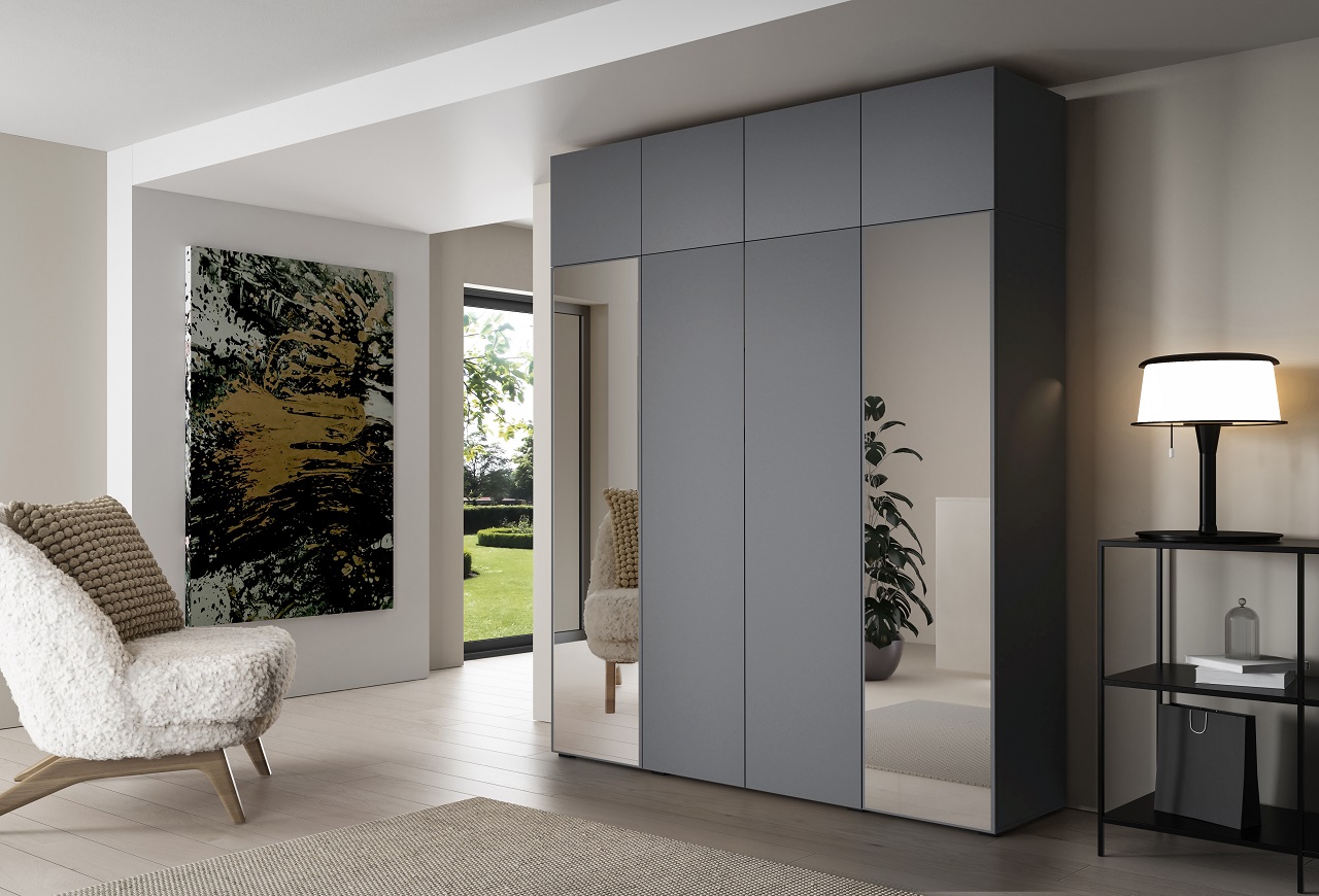 Szafa z lustrem CABO 2L 200 antracyt - obrazek 6