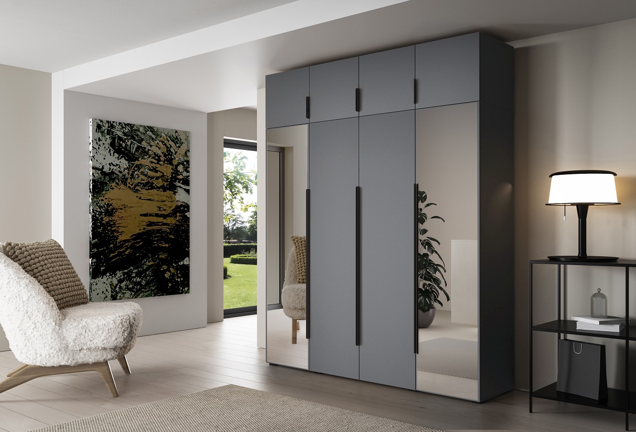 Szafa z lustrem CABO 2L 200 antracyt - obrazek 7