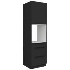 Słupek kuchenny 60 ERIS 51 czarny mat / czarny