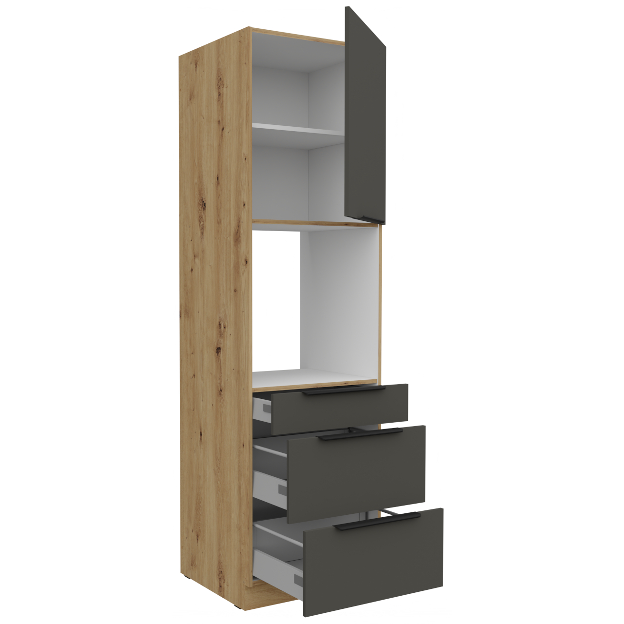 Słupek kuchenny 60 ERIS 51 dąb artisan / grafit - obrazek 3