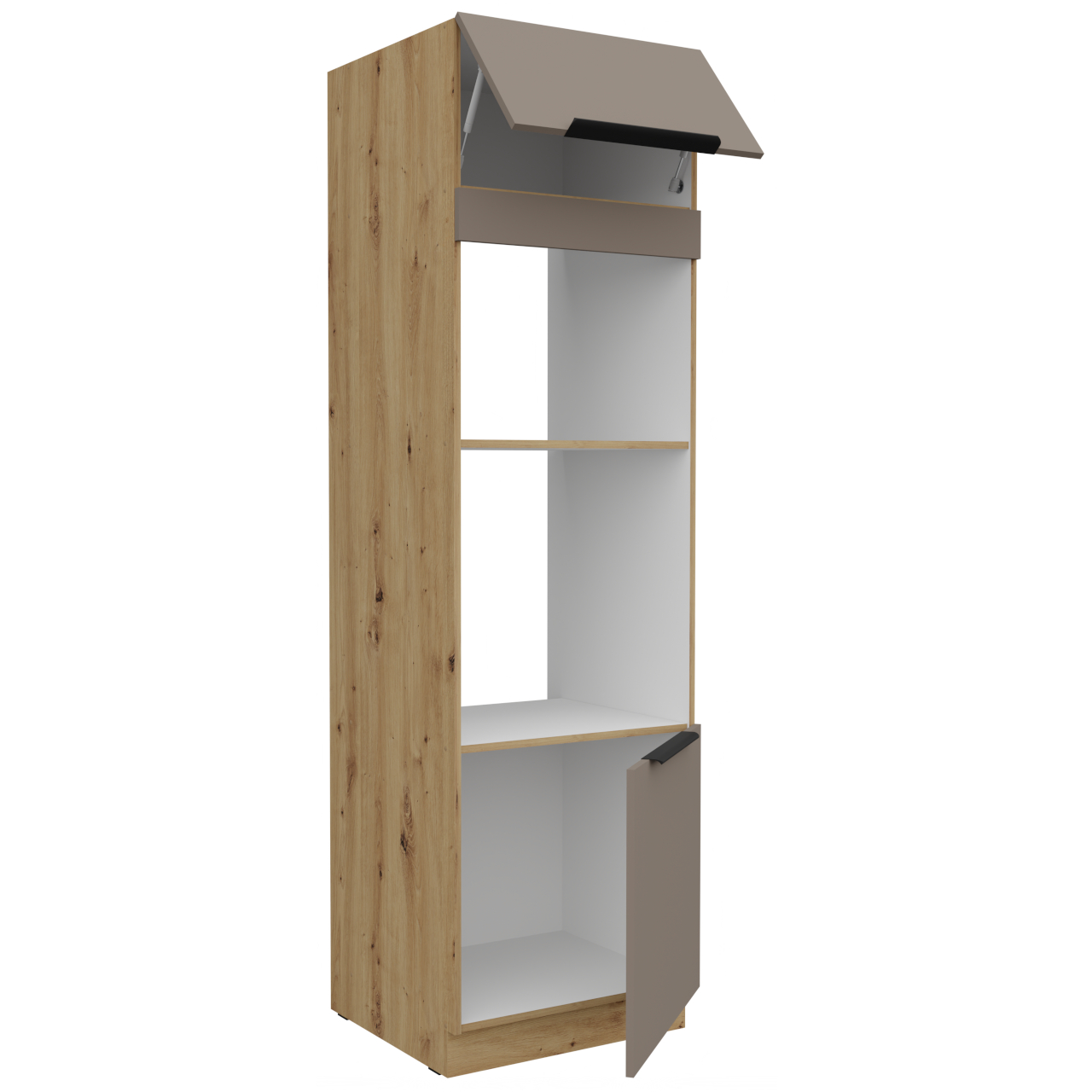 Słupek kuchenny 60 ERIS 52 dąb artisan / piaskowa szarość - obrazek 3