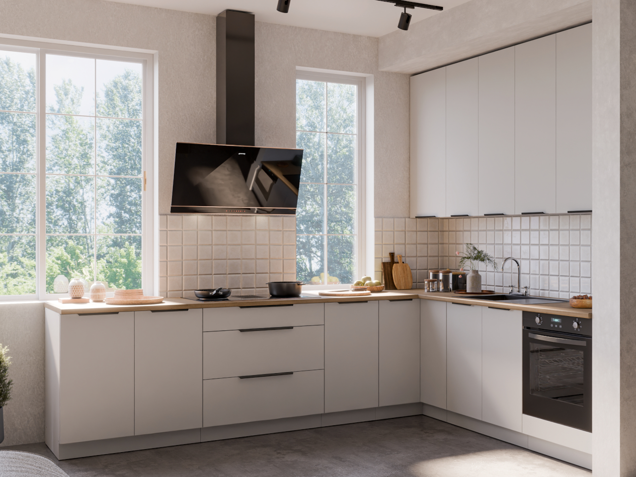 Szafka górna 30 ERIS 45 biały / biały mat - obrazek 4