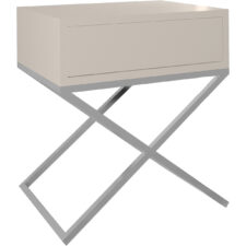 Stolik nocny SIENA kaszmir / chrom