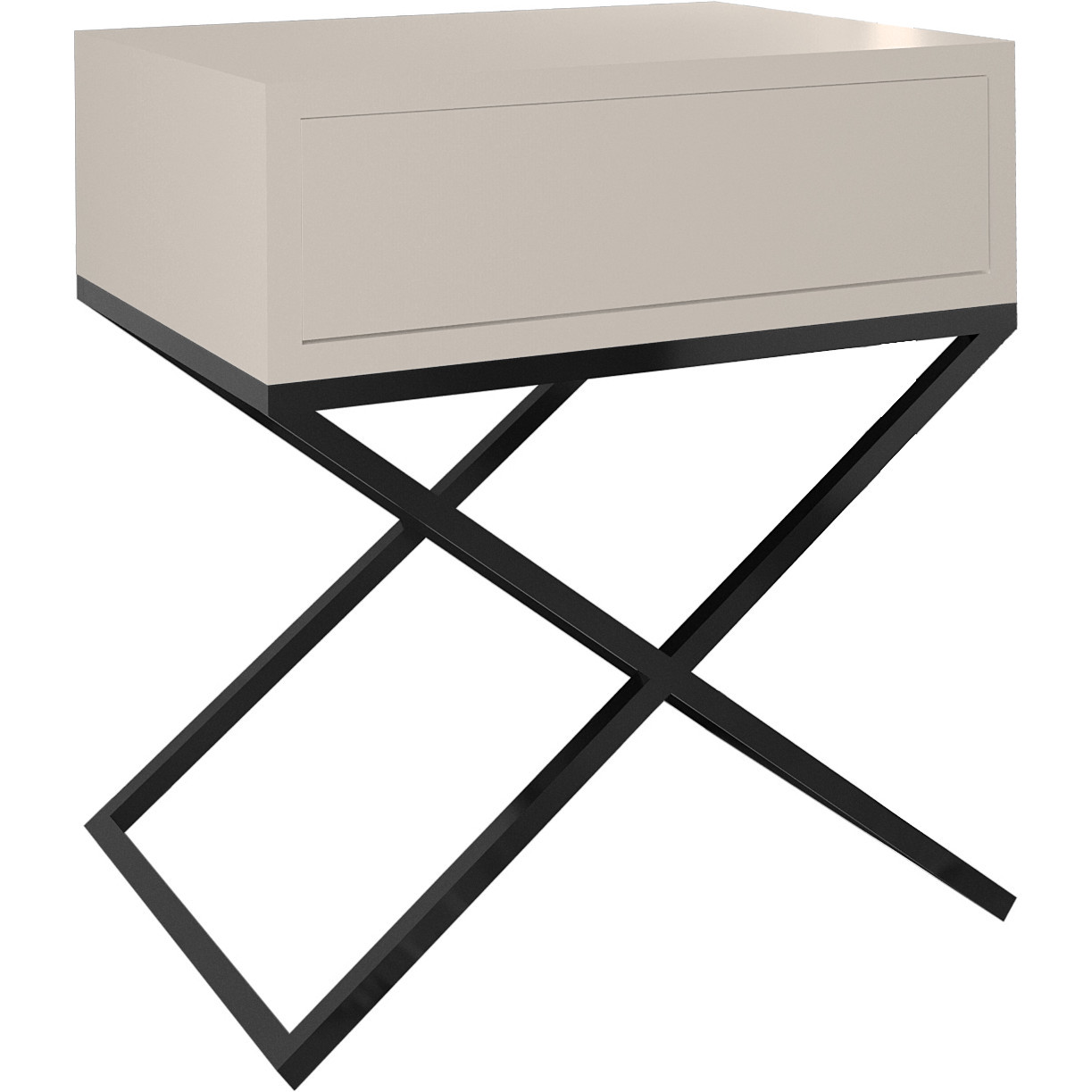 Stolik nocny SIENA kaszmir / czarny