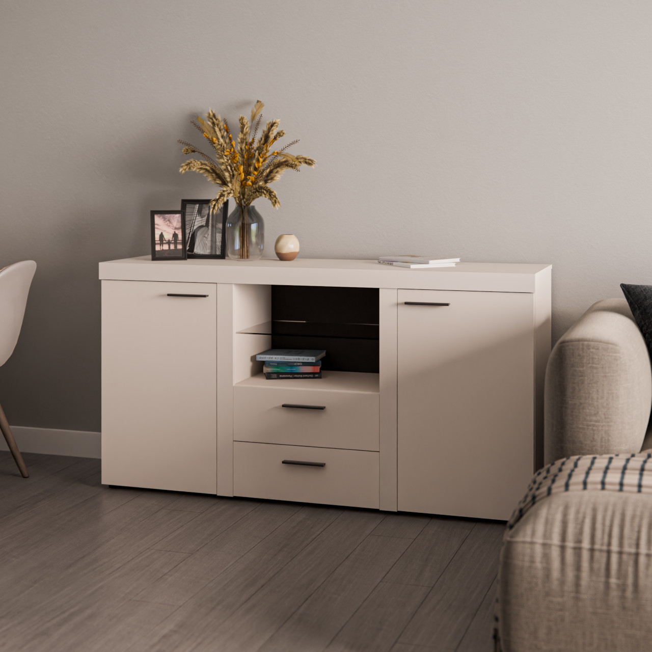 Komoda RODOS 2D2SZ beż piaskowy - obrazek 5