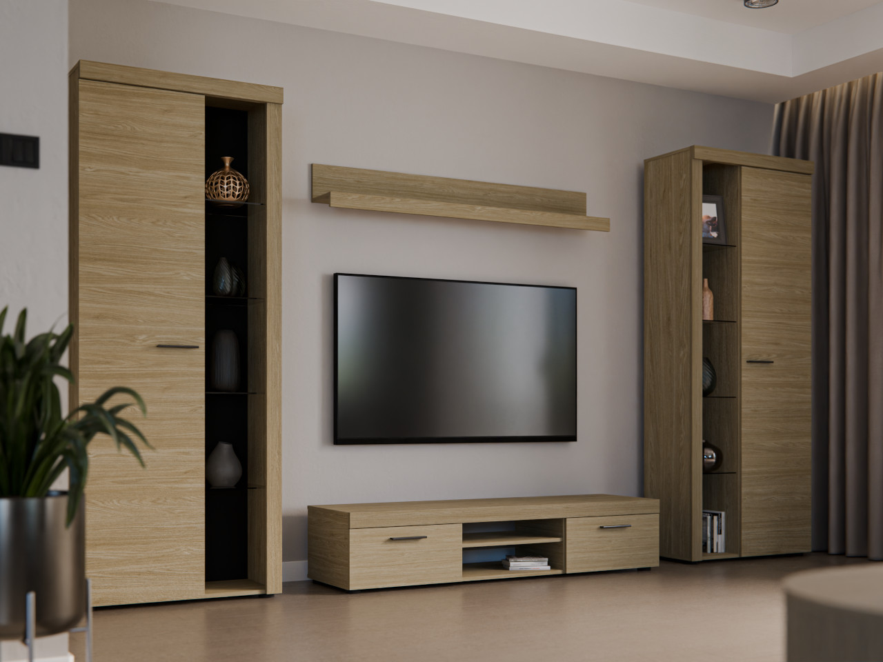 Meblościanka RODOS XL dąb olejowany - obrazek 5