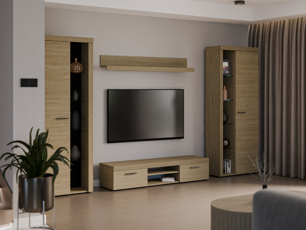 Meblościanka RODOS XL dąb olejowany - obrazek 6