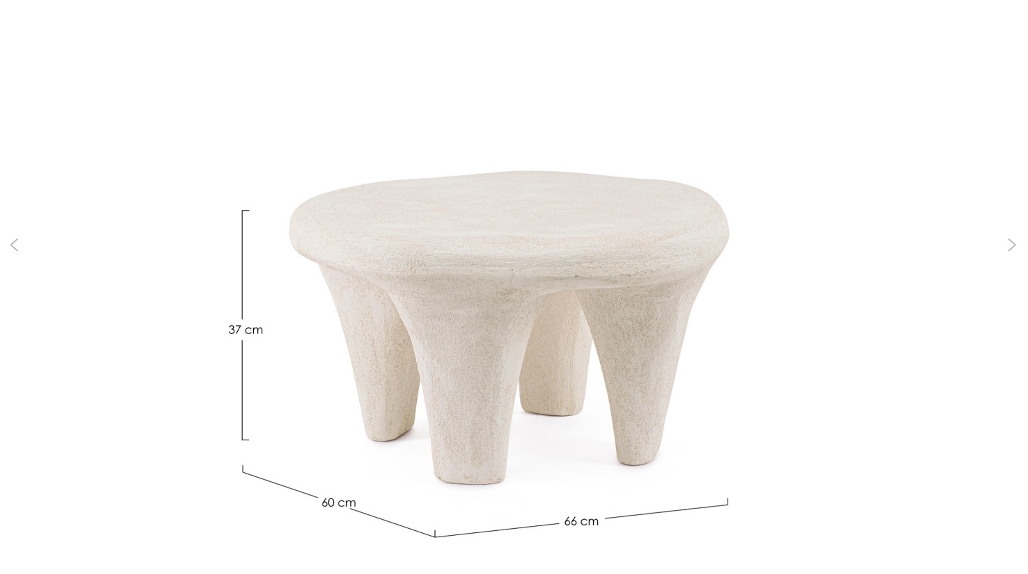 BIZZOTTO stolik kawowy ALBIN 66x60 beżowy - obrazek 4