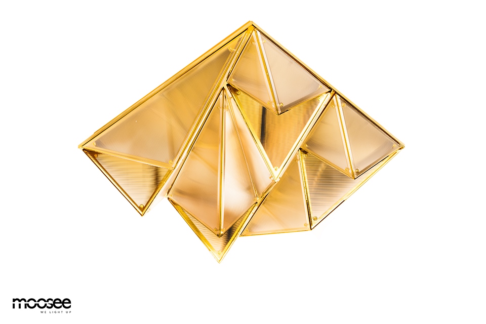 MOOSEE lampa sufitowa / plafon PYRAMIDS złota - obrazek 4