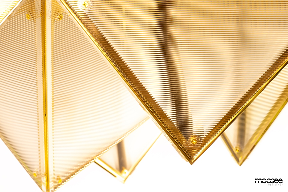 MOOSEE lampa sufitowa / plafon PYRAMIDS złota - obrazek 5