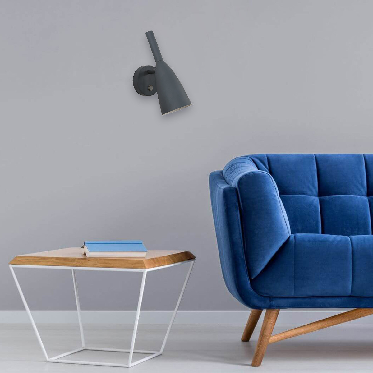 Kinkiet Solin szary 1xE14 - obrazek 3