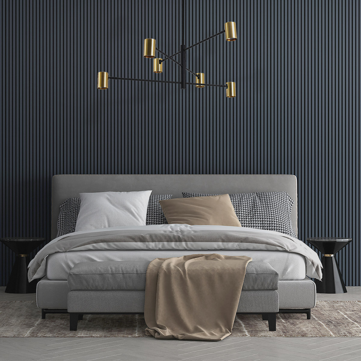 Lampa wisząca Snow 6 złota 6xGU10 - obrazek 6