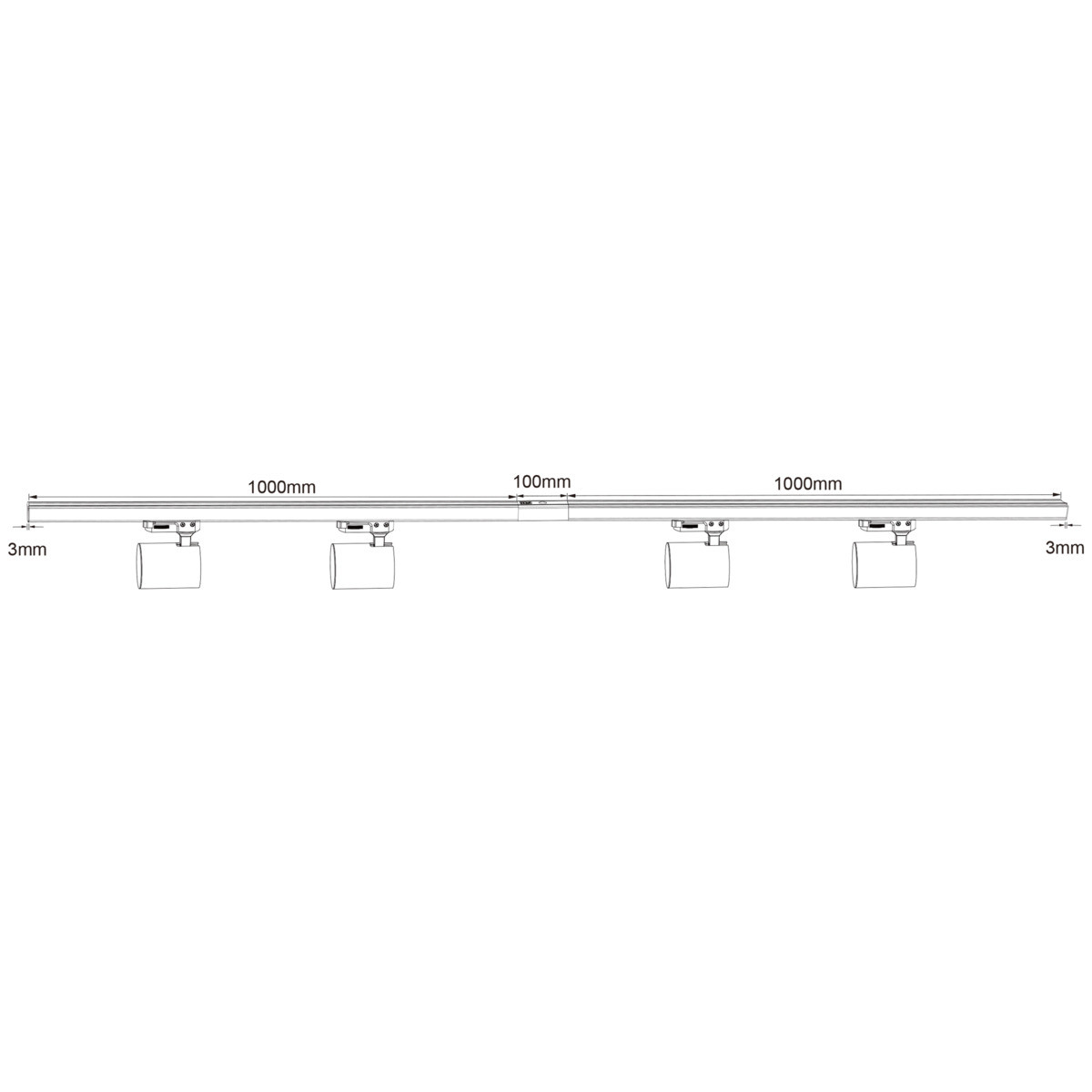 Zestaw oświetlenia szynowego Snow SET 3F biały 4xGU10 - obrazek 12