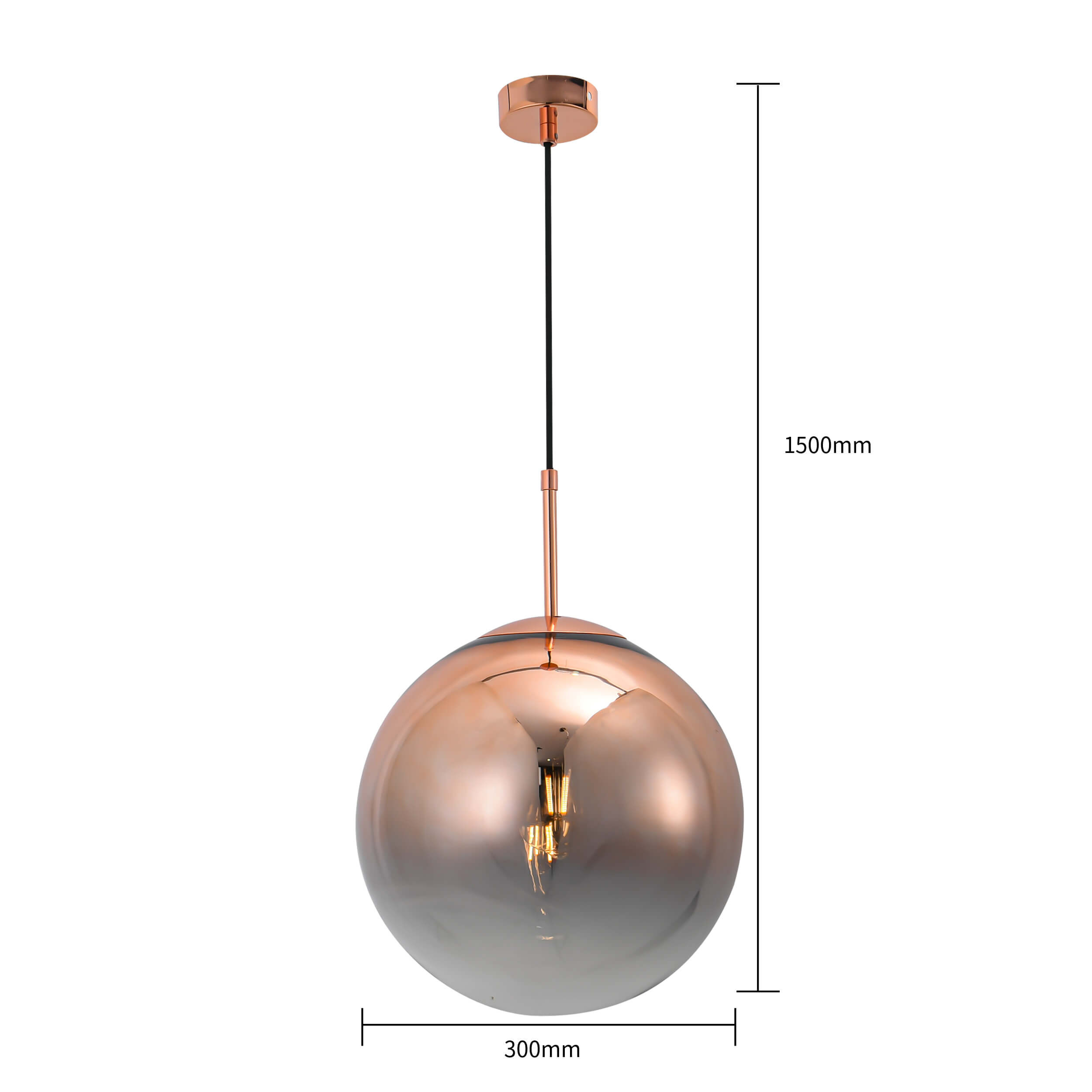 Lampa wisząca Palla miedziana 1xE14 - obrazek 13