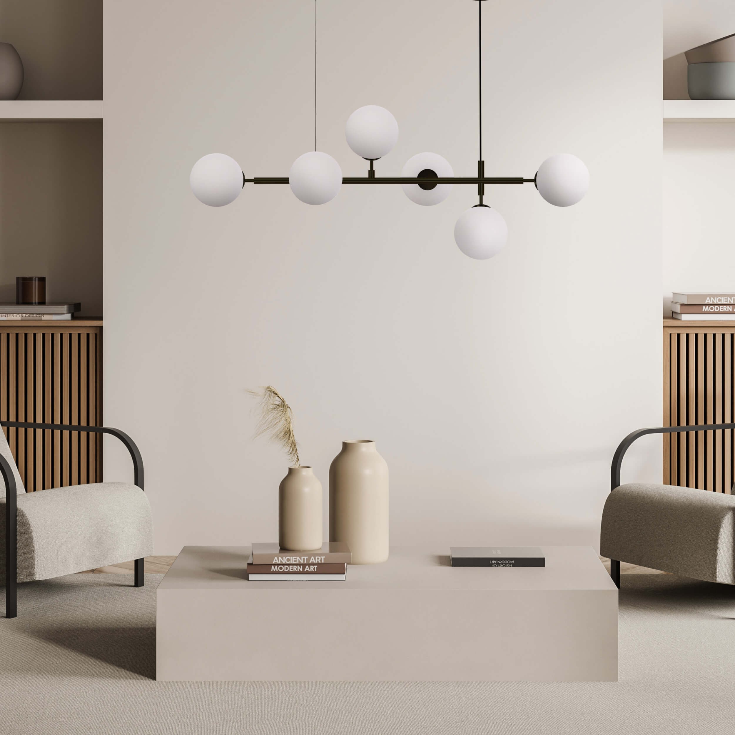 Lampa wisząca Alisa czarna 6xE14 - obrazek 3