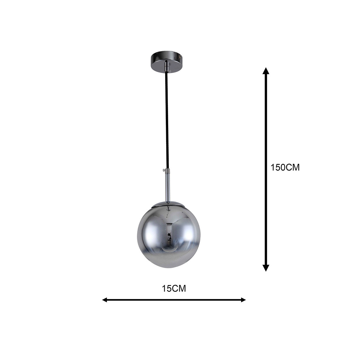 Lampa wisząca Palla chrom 1xE14 - obrazek 15