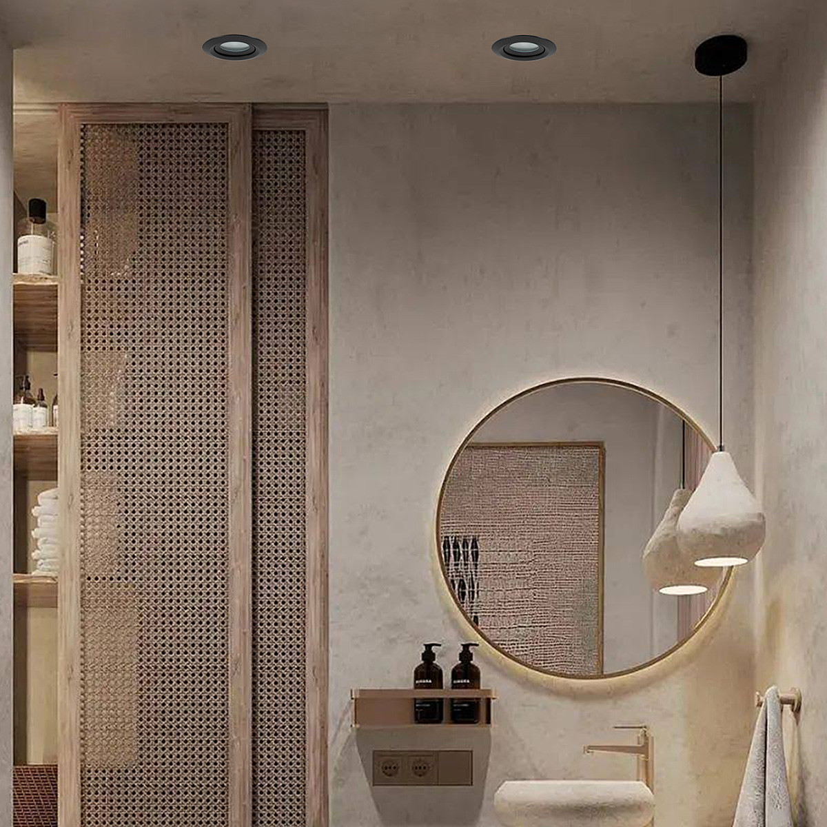 Ruchome oczko podtynkowe Lagos czarne IP65 1xGU10 - obrazek 3