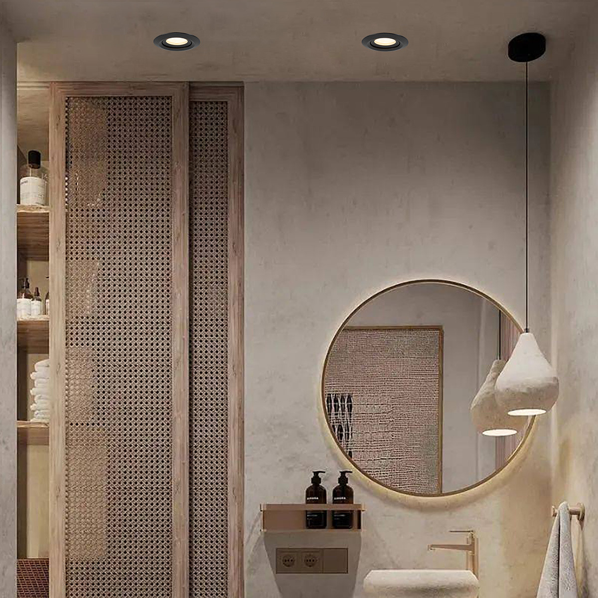 Ruchome oczko podtynkowe Lagos czarne IP65 1xGU10 - obrazek 4