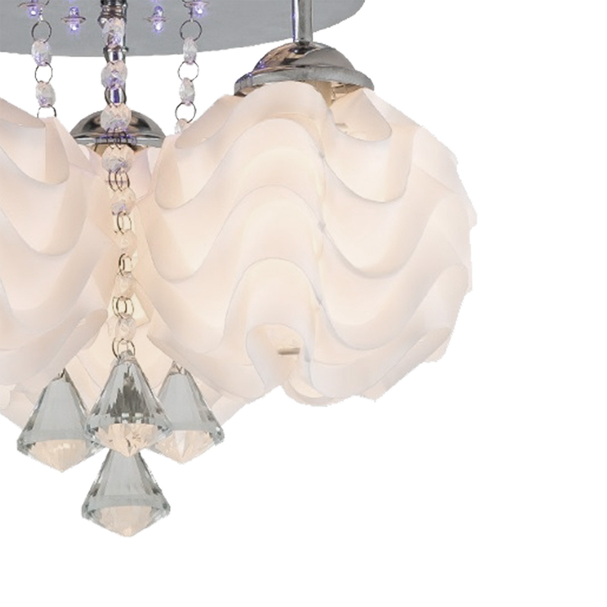 Ozdobny plafon Sada srebrny 3xE14 plus LED - obrazek 5