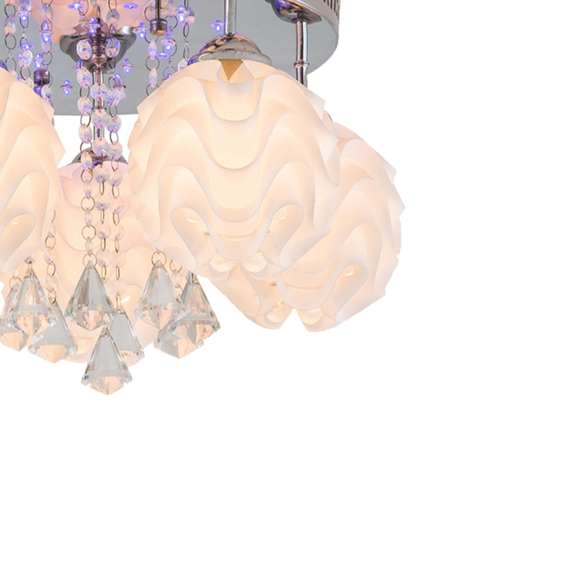 Ozdobny plafon Sada srebrny 5xE14 plus LED - obrazek 8