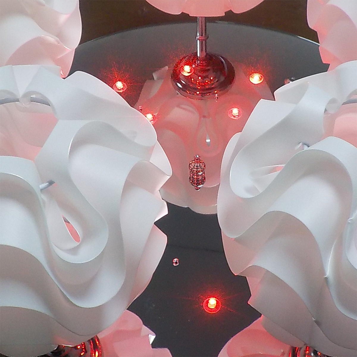 Ozdobny plafon Sada srebrny 5xE14 plus LED - obrazek 9