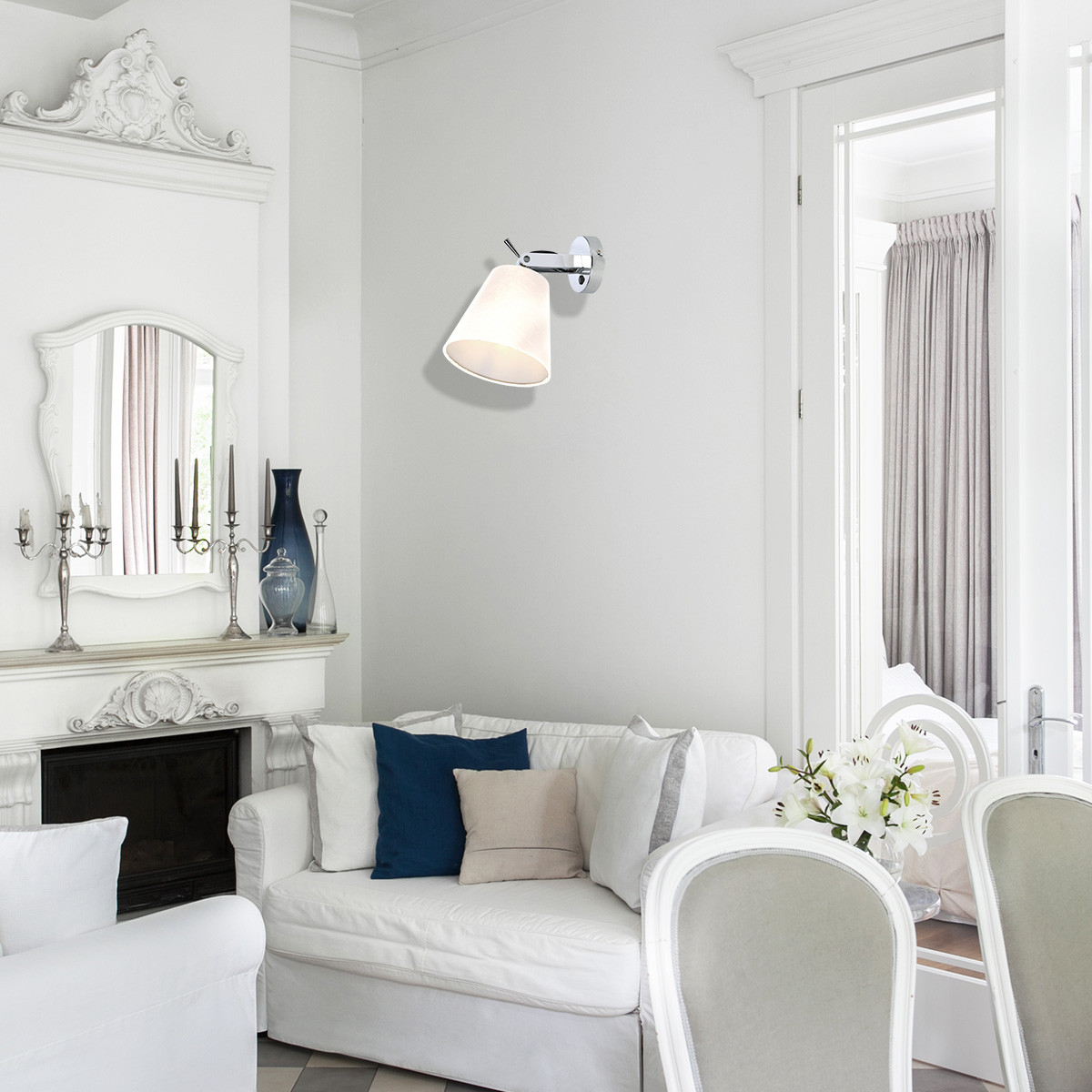 Kinkiet Bali biały 1xE27 - obrazek 3