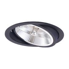 Ruchome oczko podtynkowe Nero czarne 1xGU10