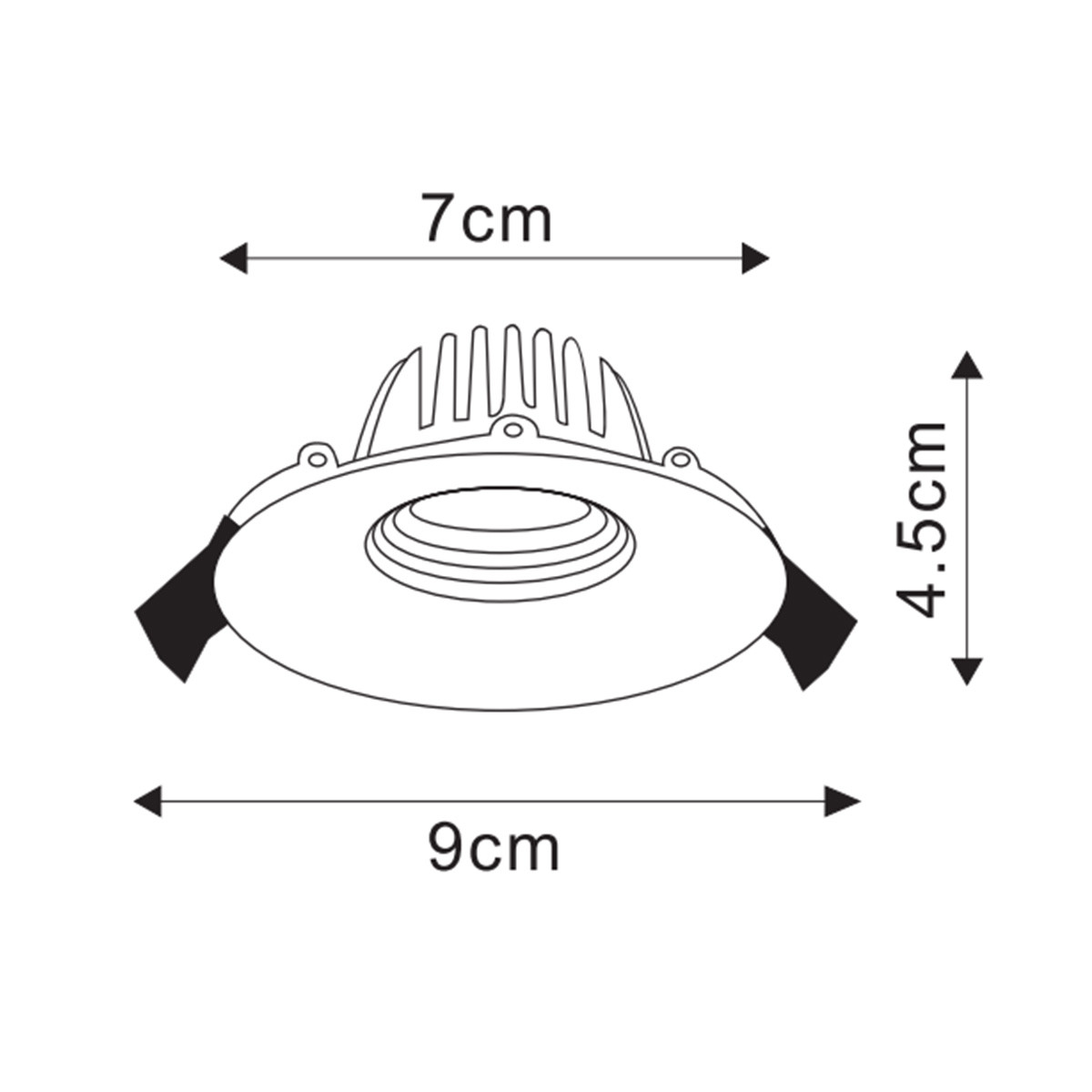 Oczko podtynkowe Orion czarne LED 3000K/4000K - obrazek 3