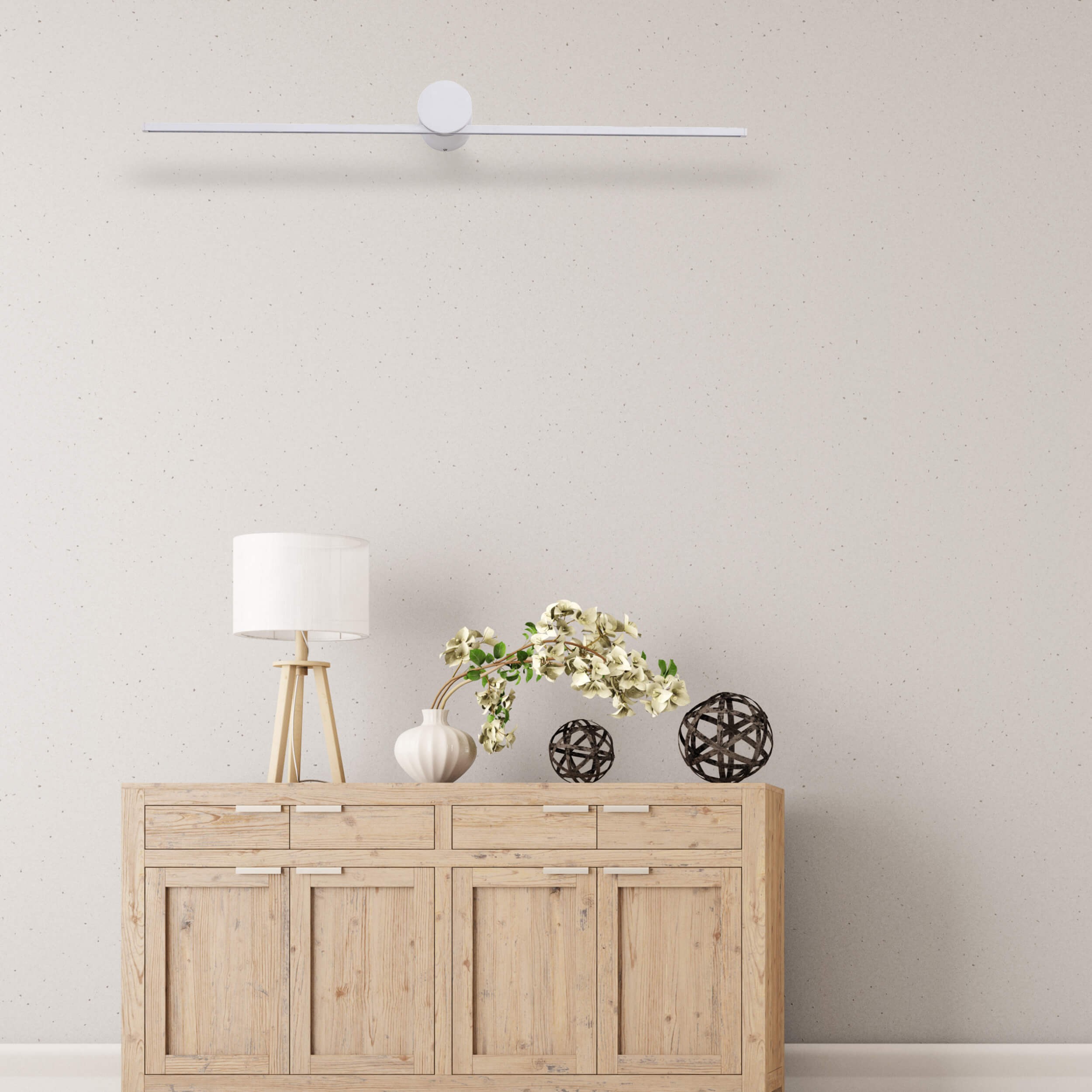 Kinkiet Modern Slim 60 cm biały LED 3000K - obrazek 3