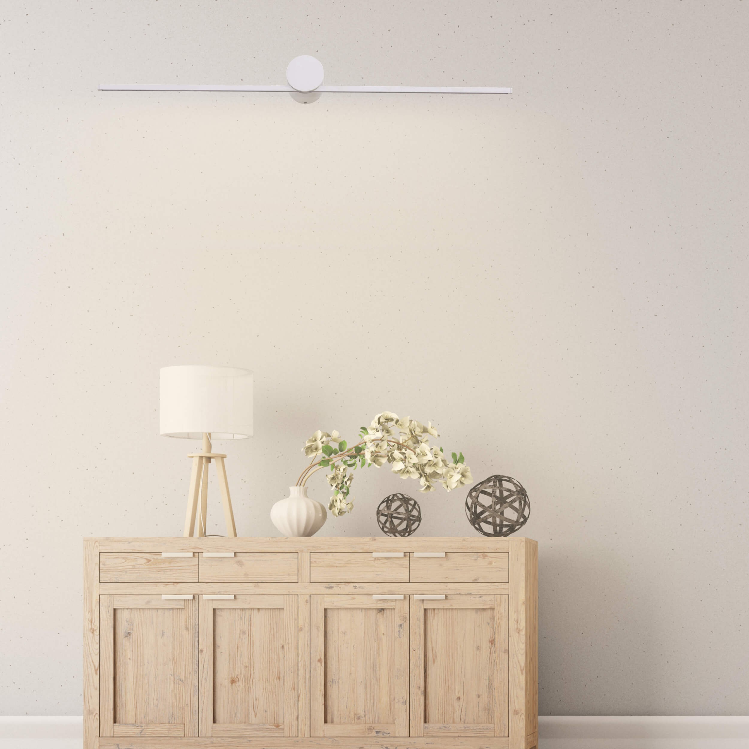 Kinkiet Modern Slim 60 cm biały LED 3000K - obrazek 4