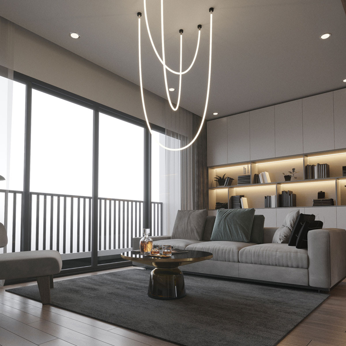 Lampa wisząca Rope Light 4 m biała Tuya Smart LED CCT - obrazek 5