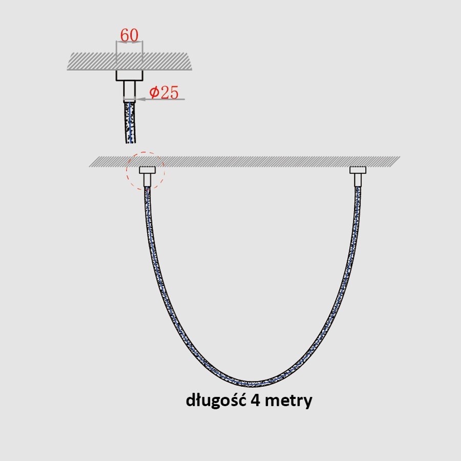 Lampa wisząca Rope Light 4 m biała Tuya Smart LED CCT - obrazek 6