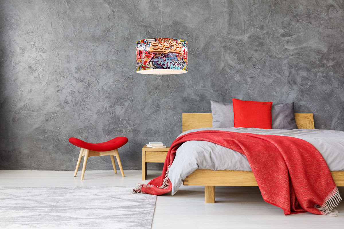 Lampa wisząca Graffiti wielokolorowa 1xE27 - obrazek 4