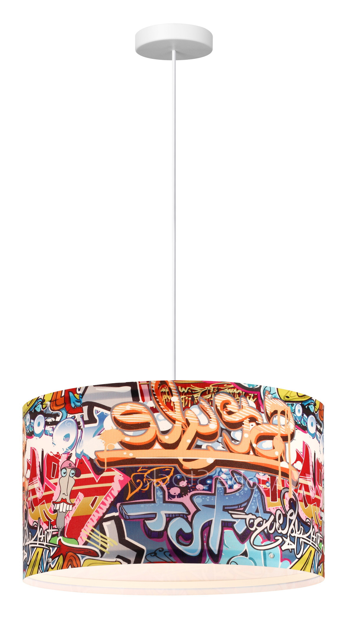 Lampa wisząca Graffiti wielokolorowa 1xE27 - obrazek 5