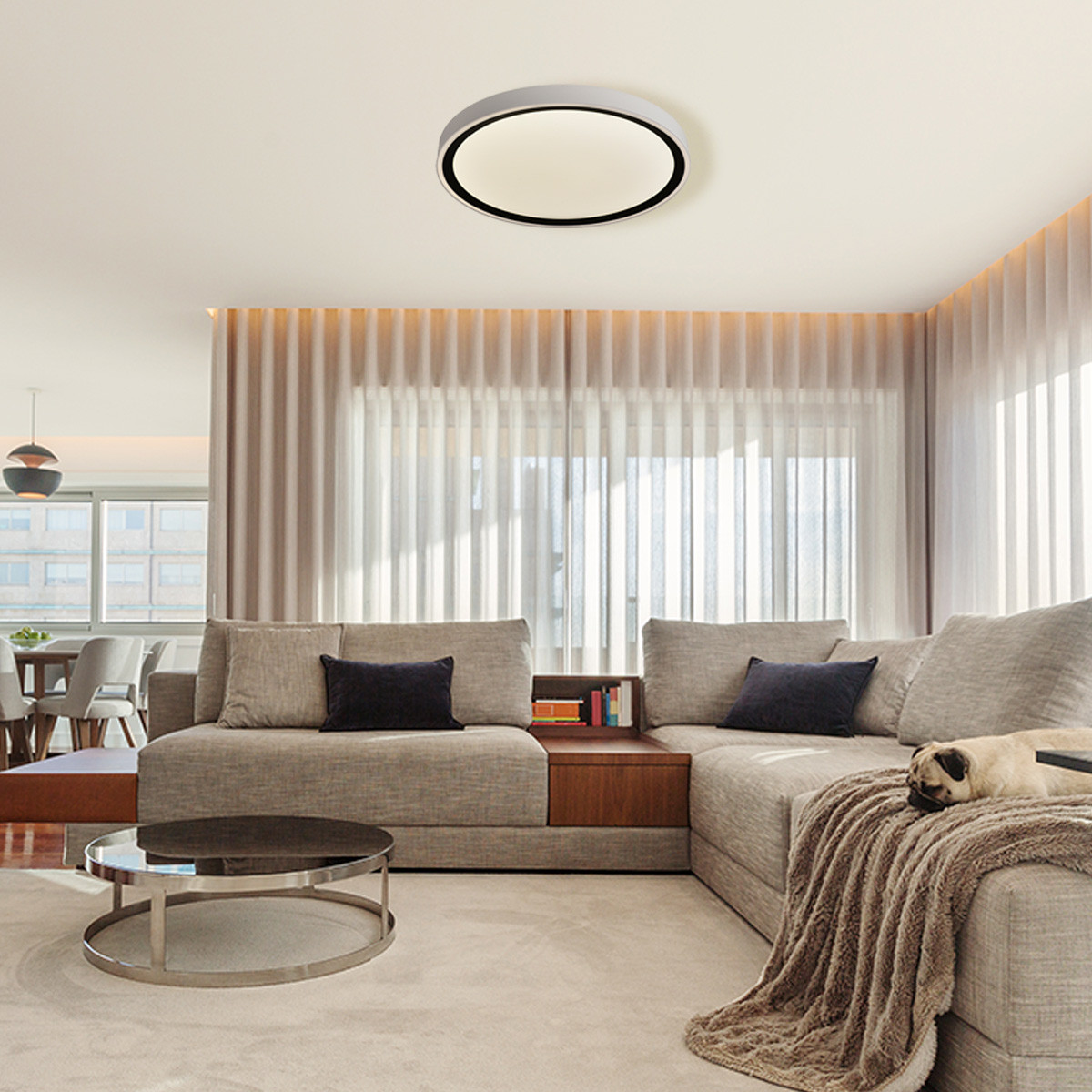 Plafon Vegas 40 cm czarny LED 4000K - obrazek 3