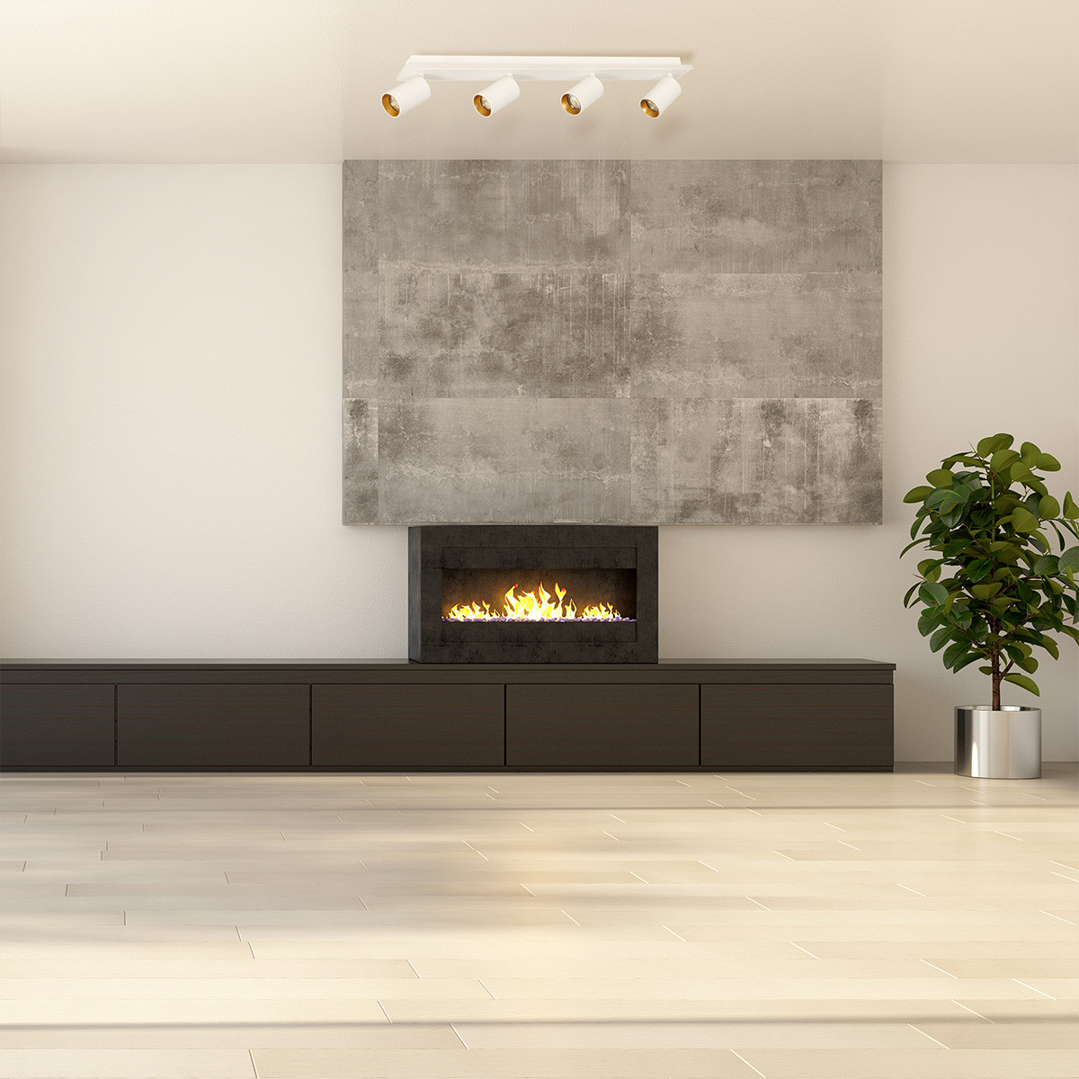 Zestaw reflektorów plafon Parma biały 4xGU10 plus LED - obrazek 8