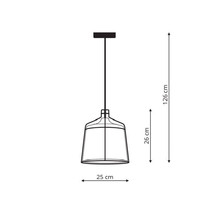 Lampa wisząca Dritto biała 1xE27 - obrazek 4